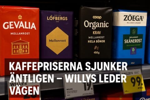 Kaffepriserna sjunker äntligen