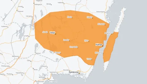 Götaland - Orange varning