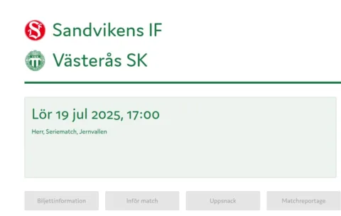 Sandvikens IF mot Västerås SK (VSK)