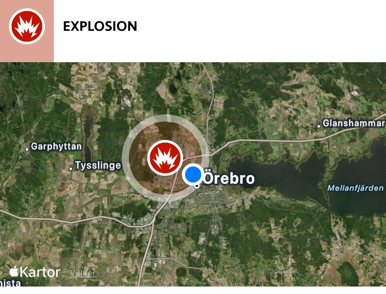 Explosion i Varberga i Örebro