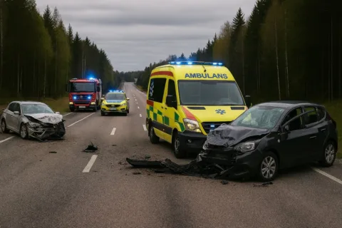 Trafikolycka på riksväg 68