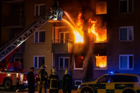 lägenhetsbrand