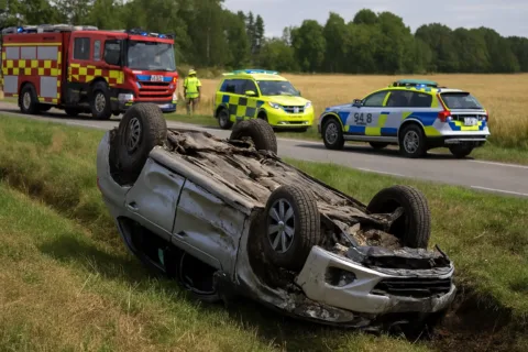 singelolycka utanför Vadstena