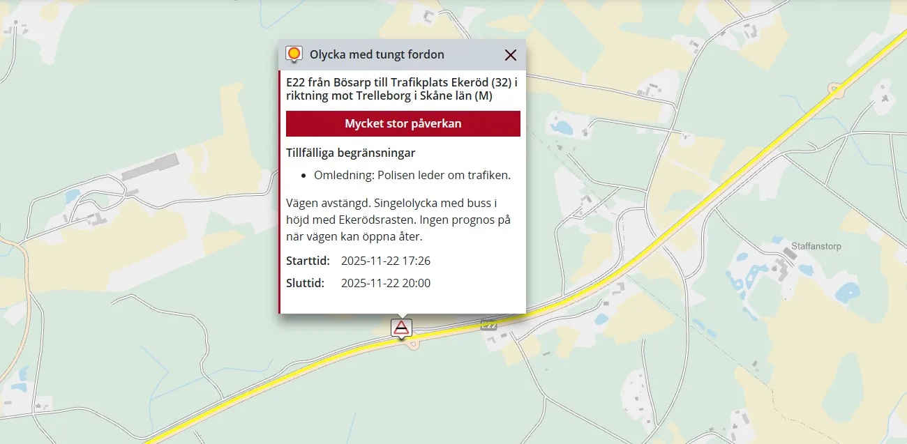 Buss i krock med häst