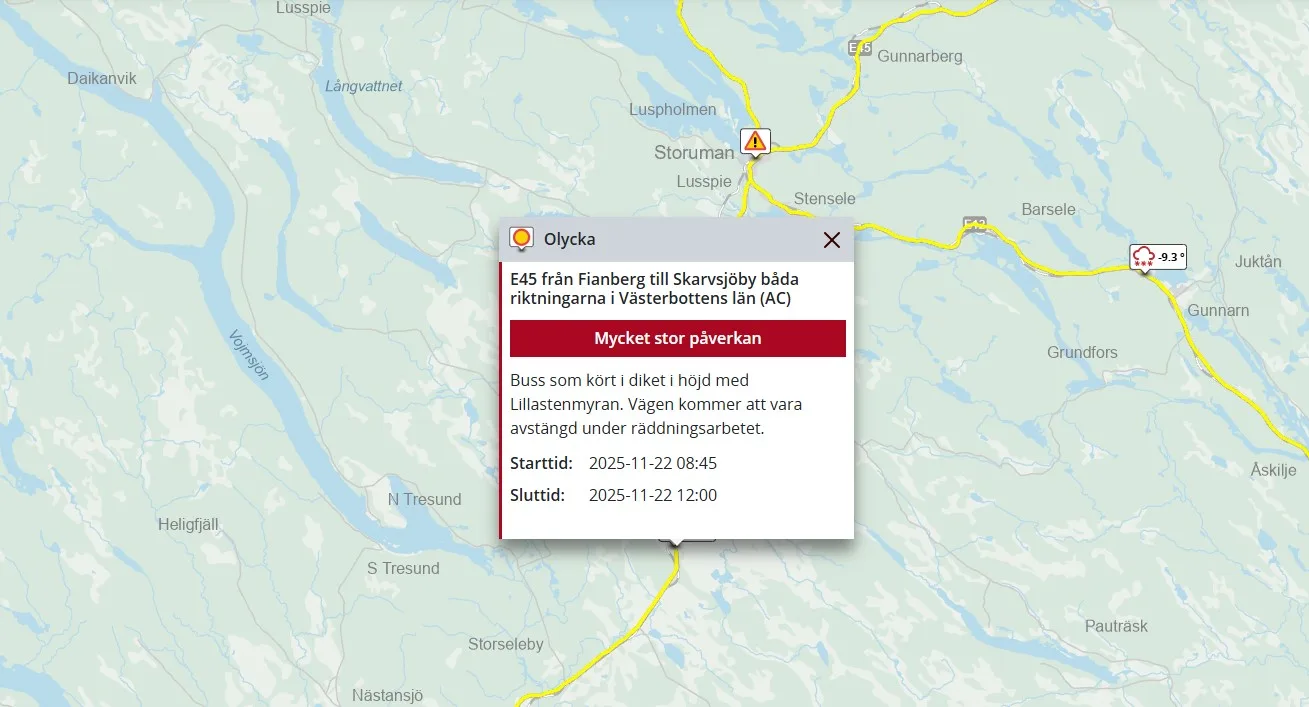 mellan Vilhelmina och Storuman