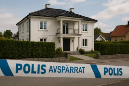 En avspärrad exklusiv villa