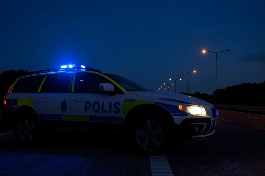 Polisbil på väg